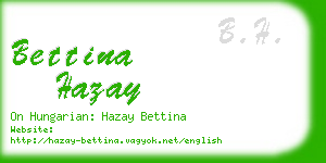 bettina hazay business card